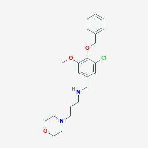 molecular formula C22H29ClN2O3 B503641 N-[4-(benzyloxy)-3-chloro-5-methoxybenzyl]-3-(morpholin-4-yl)propan-1-amine 