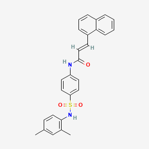 molecular formula C27H24N2O3S B5036428 N-(4-{[(2,4-dimethylphenyl)amino]sulfonyl}phenyl)-3-(1-naphthyl)acrylamide 