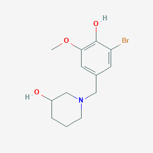 molecular formula C13H18BrNO3 B5036438 1-(3-bromo-4-hydroxy-5-methoxybenzyl)-3-piperidinol 