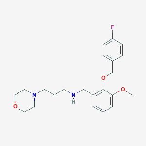 molecular formula C22H29FN2O3 B503645 N-{2-[(4-fluorobenzyl)oxy]-3-methoxybenzyl}-3-(morpholin-4-yl)propan-1-amine 