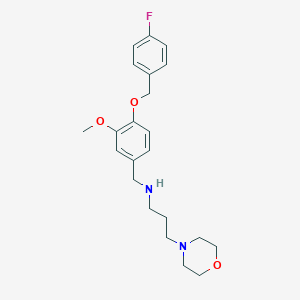 molecular formula C22H29FN2O3 B503646 N-{4-[(4-fluorobenzyl)oxy]-3-methoxybenzyl}-3-(morpholin-4-yl)propan-1-amine 