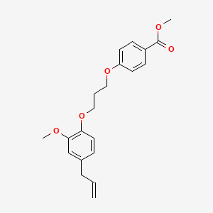 molecular formula C21H24O5 B5036462 methyl 4-[3-(4-allyl-2-methoxyphenoxy)propoxy]benzoate 