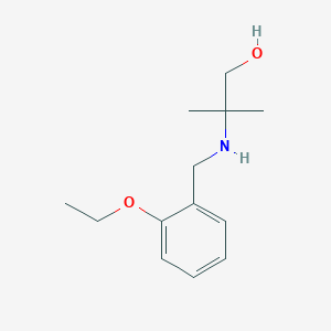 molecular formula C13H21NO2 B503650 2-[(2-Ethoxybenzyl)amino]-2-methylpropan-1-ol 