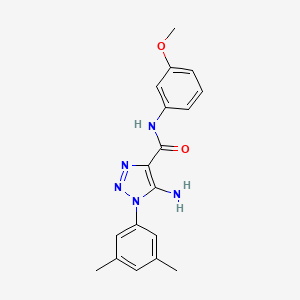molecular formula C18H19N5O2 B5036512 5-amino-1-(3,5-dimethylphenyl)-N-(3-methoxyphenyl)-1H-1,2,3-triazole-4-carboxamide CAS No. 1032229-31-4