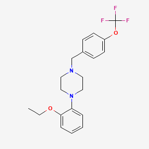 molecular formula C20H23F3N2O2 B5036519 1-(2-ethoxyphenyl)-4-[4-(trifluoromethoxy)benzyl]piperazine 
