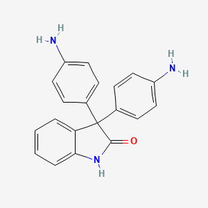 molecular formula C20H17N3O B5036536 3,3-bis(4-aminophenyl)-1,3-dihydro-2H-indol-2-one 