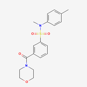 molecular formula C19H22N2O4S B5036556 N-methyl-N-(4-methylphenyl)-3-(4-morpholinylcarbonyl)benzenesulfonamide 