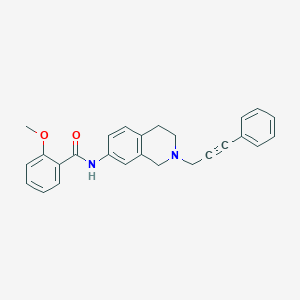 molecular formula C26H24N2O2 B5036567 2-methoxy-N-[2-(3-phenyl-2-propyn-1-yl)-1,2,3,4-tetrahydro-7-isoquinolinyl]benzamide 