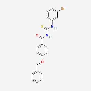 molecular formula C21H17BrN2O2S B5036568 4-(benzyloxy)-N-{[(3-bromophenyl)amino]carbonothioyl}benzamide 