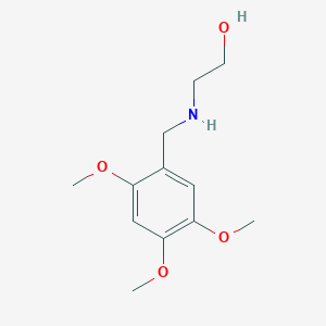 molecular formula C12H19NO4 B503657 2-[(2,4,5-Trimethoxybenzyl)amino]ethanol 
