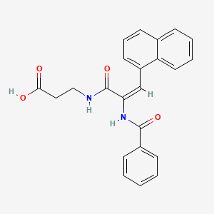 molecular formula C23H20N2O4 B5036576 N-[2-(benzoylamino)-3-(1-naphthyl)acryloyl]-beta-alanine 