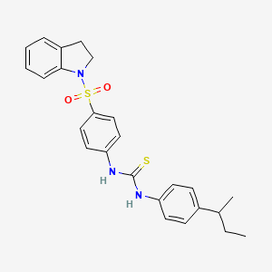 molecular formula C25H27N3O2S2 B5036588 N-(4-sec-butylphenyl)-N'-[4-(2,3-dihydro-1H-indol-1-ylsulfonyl)phenyl]thiourea 