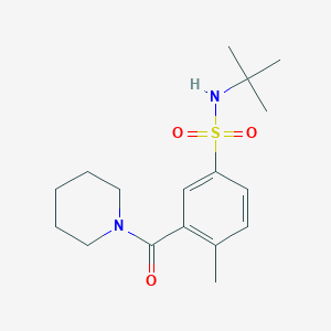 N-(tert-butyl)-4-methyl-3-(piperidin-1-ylcarbonyl)benzenesulfonamide