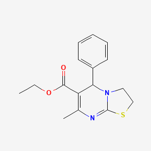 molecular formula C16H18N2O2S B5036609 ethyl 7-methyl-5-phenyl-2,3-dihydro-5H-[1,3]thiazolo[3,2-a]pyrimidine-6-carboxylate CAS No. 5708-16-7