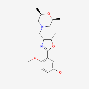 (2R*,6S*)-4-{[2-(2,5-dimethoxyphenyl)-5-methyl-1,3-oxazol-4-yl]methyl}-2,6-dimethylmorpholine