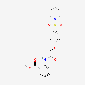 methyl 2-({[4-(1-piperidinylsulfonyl)phenoxy]acetyl}amino)benzoate