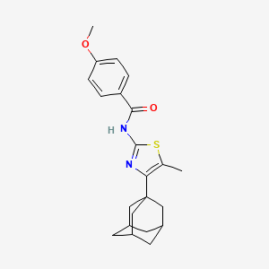 molecular formula C22H26N2O2S B5036628 N-[4-(1-adamantyl)-5-methyl-1,3-thiazol-2-yl]-4-methoxybenzamide 