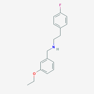 molecular formula C17H20FNO B503665 N-(3-ethoxybenzyl)-2-(4-fluorophenyl)ethanamine 