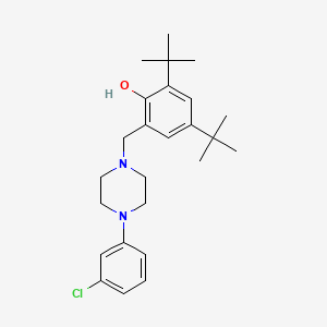 molecular formula C25H35ClN2O B5036650 2,4-di-tert-butyl-6-{[4-(3-chlorophenyl)-1-piperazinyl]methyl}phenol 