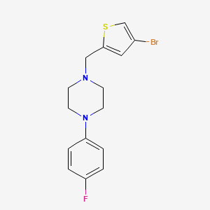 molecular formula C15H16BrFN2S B5036652 1-[(4-bromo-2-thienyl)methyl]-4-(4-fluorophenyl)piperazine 