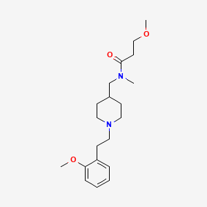 molecular formula C20H32N2O3 B5036655 3-methoxy-N-({1-[2-(2-methoxyphenyl)ethyl]-4-piperidinyl}methyl)-N-methylpropanamide 