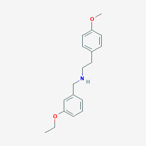molecular formula C18H23NO2 B503666 N-(3-ethoxybenzyl)-2-(4-methoxyphenyl)ethanamine 