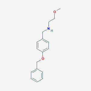 molecular formula C17H21NO2 B503667 N-[4-(benzyloxy)benzyl]-2-methoxyethanamine 