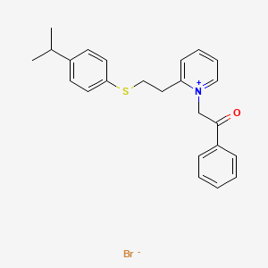 molecular formula C24H26BrNOS B5036673 2-{2-[(4-isopropylphenyl)thio]ethyl}-1-(2-oxo-2-phenylethyl)pyridinium bromide 