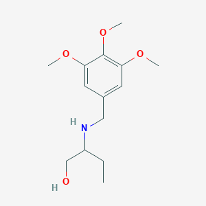 molecular formula C14H23NO4 B503669 2-[(3,4,5-Trimethoxybenzyl)amino]butan-1-ol 