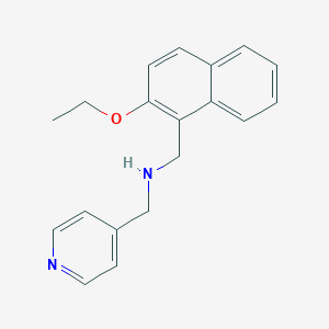 molecular formula C19H20N2O B503670 N-[(2-ethoxy-1-naphthyl)methyl]-N-(4-pyridinylmethyl)amine 