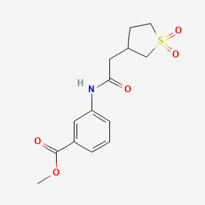 molecular formula C14H17NO5S B5036708 methyl 3-{[(1,1-dioxidotetrahydro-3-thienyl)acetyl]amino}benzoate 