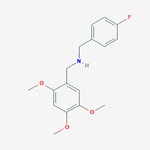 molecular formula C17H20FNO3 B503671 N-(4-fluorobenzyl)-N-(2,4,5-trimethoxybenzyl)amine 