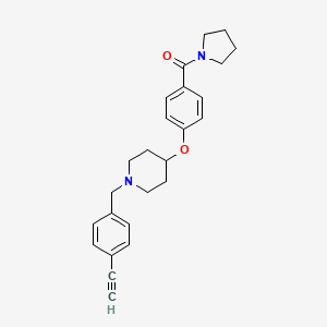 molecular formula C25H28N2O2 B5036717 1-(4-ethynylbenzyl)-4-[4-(1-pyrrolidinylcarbonyl)phenoxy]piperidine 