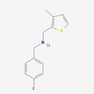 molecular formula C13H14FNS B503674 N-(4-fluorobenzyl)-N-[(3-methyl-2-thienyl)methyl]amine 
