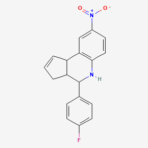 molecular formula C18H15FN2O2 B5036740 4-(4-fluorophenyl)-8-nitro-3a,4,5,9b-tetrahydro-3H-cyclopenta[c]quinoline 
