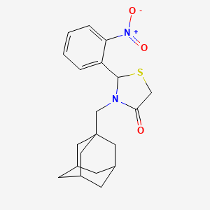 molecular formula C20H24N2O3S B5036743 3-(1-adamantylmethyl)-2-(2-nitrophenyl)-1,3-thiazolidin-4-one 