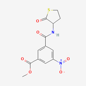 molecular formula C13H12N2O6S B5036750 methyl 3-nitro-5-{[(2-oxotetrahydro-3-thienyl)amino]carbonyl}benzoate 