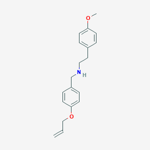 molecular formula C19H23NO2 B503676 2-(4-methoxyphenyl)-N-[4-(prop-2-en-1-yloxy)benzyl]ethanamine 