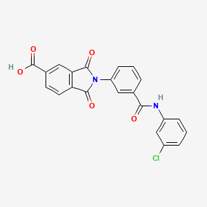 molecular formula C22H13ClN2O5 B5036764 2-(3-{[(3-chlorophenyl)amino]carbonyl}phenyl)-1,3-dioxo-5-isoindolinecarboxylic acid 