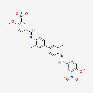 molecular formula C30H26N4O6 B5036770 (4-methoxy-3-nitrobenzylidene){4'-[(4-methoxy-3-nitrobenzylidene)amino]-3,3'-dimethyl-4-biphenylyl}amine 