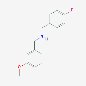 molecular formula C15H16FNO B503678 N-(4-fluorobenzyl)-N-(3-methoxybenzyl)amine 