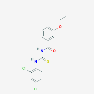 molecular formula C17H16Cl2N2O2S B5036799 N-{[(2,4-dichlorophenyl)amino]carbonothioyl}-3-propoxybenzamide 