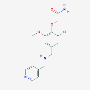 molecular formula C16H18ClN3O3 B503682 2-(2-Chloro-6-methoxy-4-{[(4-pyridinylmethyl)amino]methyl}phenoxy)acetamide CAS No. 879471-15-5