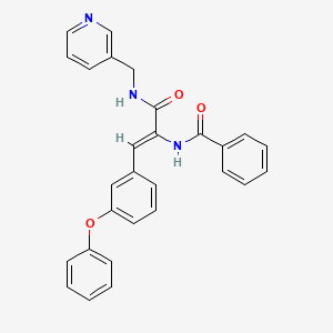 molecular formula C28H23N3O3 B5036820 N-(2-(3-phenoxyphenyl)-1-{[(3-pyridinylmethyl)amino]carbonyl}vinyl)benzamide 