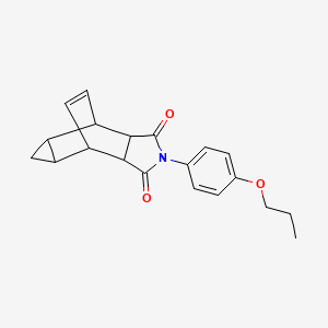 molecular formula C20H21NO3 B5036827 4-(4-propoxyphenyl)-4-azatetracyclo[5.3.2.0~2,6~.0~8,10~]dodec-11-ene-3,5-dione 