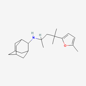 molecular formula C21H33NO B5036841 2-adamantyl[1,3-dimethyl-3-(5-methyl-2-furyl)butyl]amine 