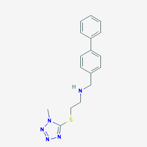 N-(biphenyl-4-ylmethyl)-2-[(1-methyl-1H-tetrazol-5-yl)sulfanyl]ethanamine