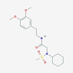 molecular formula C19H30N2O5S B5036855 N~2~-cyclohexyl-N~1~-[2-(3,4-dimethoxyphenyl)ethyl]-N~2~-(methylsulfonyl)glycinamide 