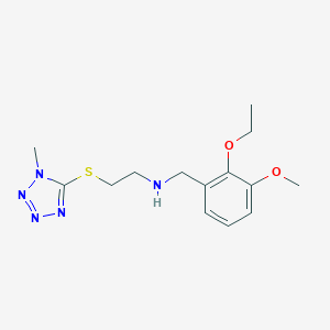 molecular formula C14H21N5O2S B503687 N-(2-ethoxy-3-methoxybenzyl)-2-[(1-methyl-1H-tetrazol-5-yl)sulfanyl]ethanamine 
