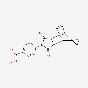 methyl 4-(3',5'-dioxo-4'-azaspiro[cyclopropane-1,10'-tricyclo[5.2.1.0~2,6~]decane]-8'-en-4'-yl)benzoate